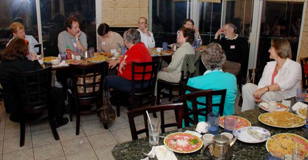 Dining on the deck at Apsara